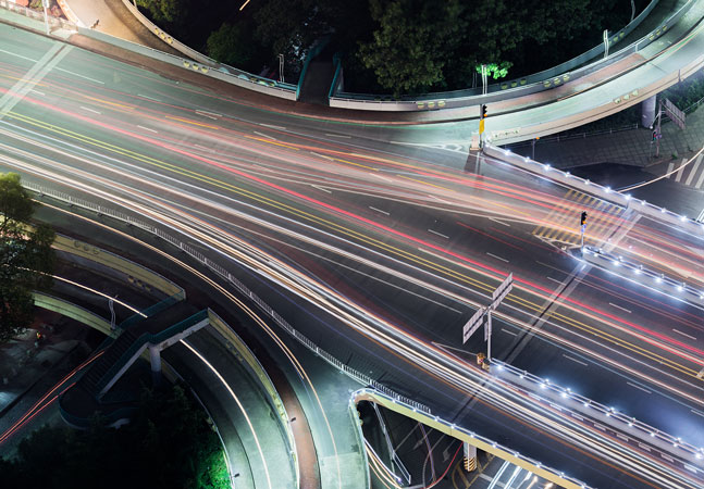 Colorful Highway Graphhic